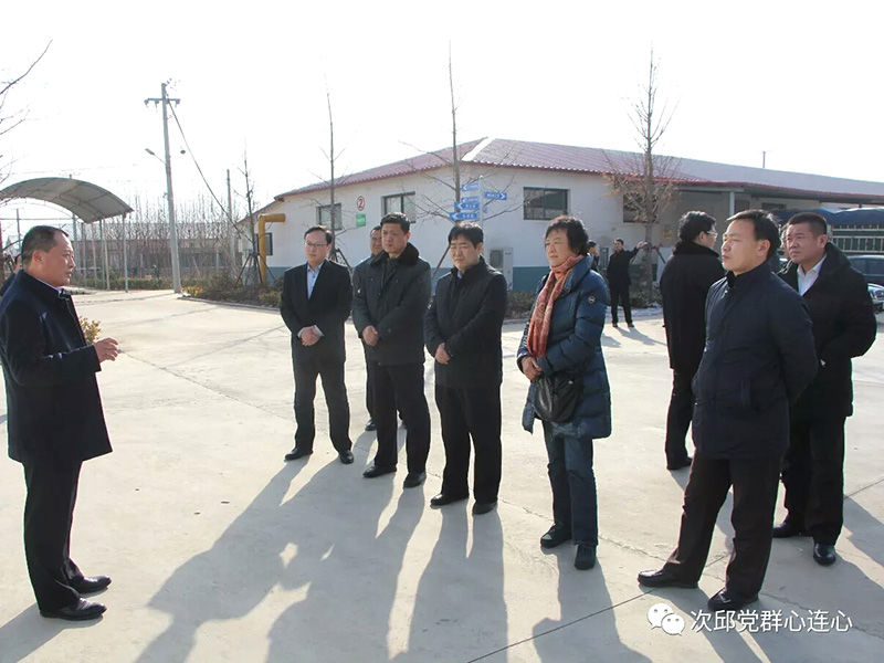 市政協(xié)原副主席、民建市委原主委牛惠蘭，市人大常委、民建市委副主委周中穩(wěn)一行到我公司調(diào)研蘆花雞養(yǎng)殖發(fā)展情況